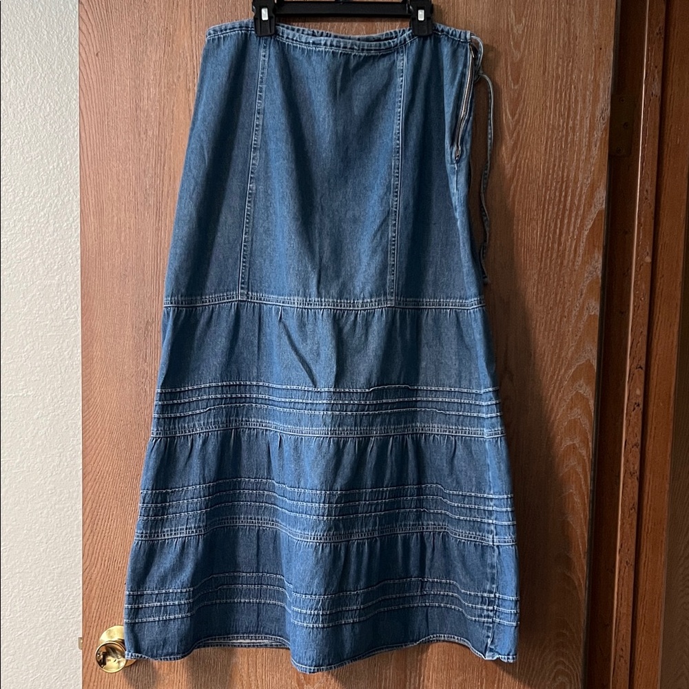 St. John Collection Blue Maxi Skirt